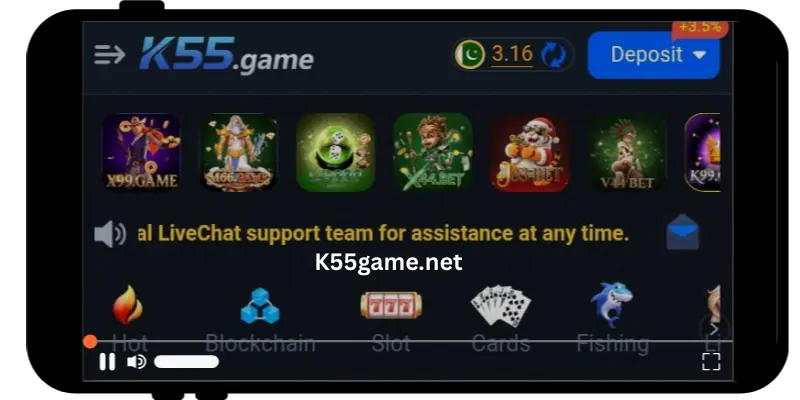 K55 game APK customers support